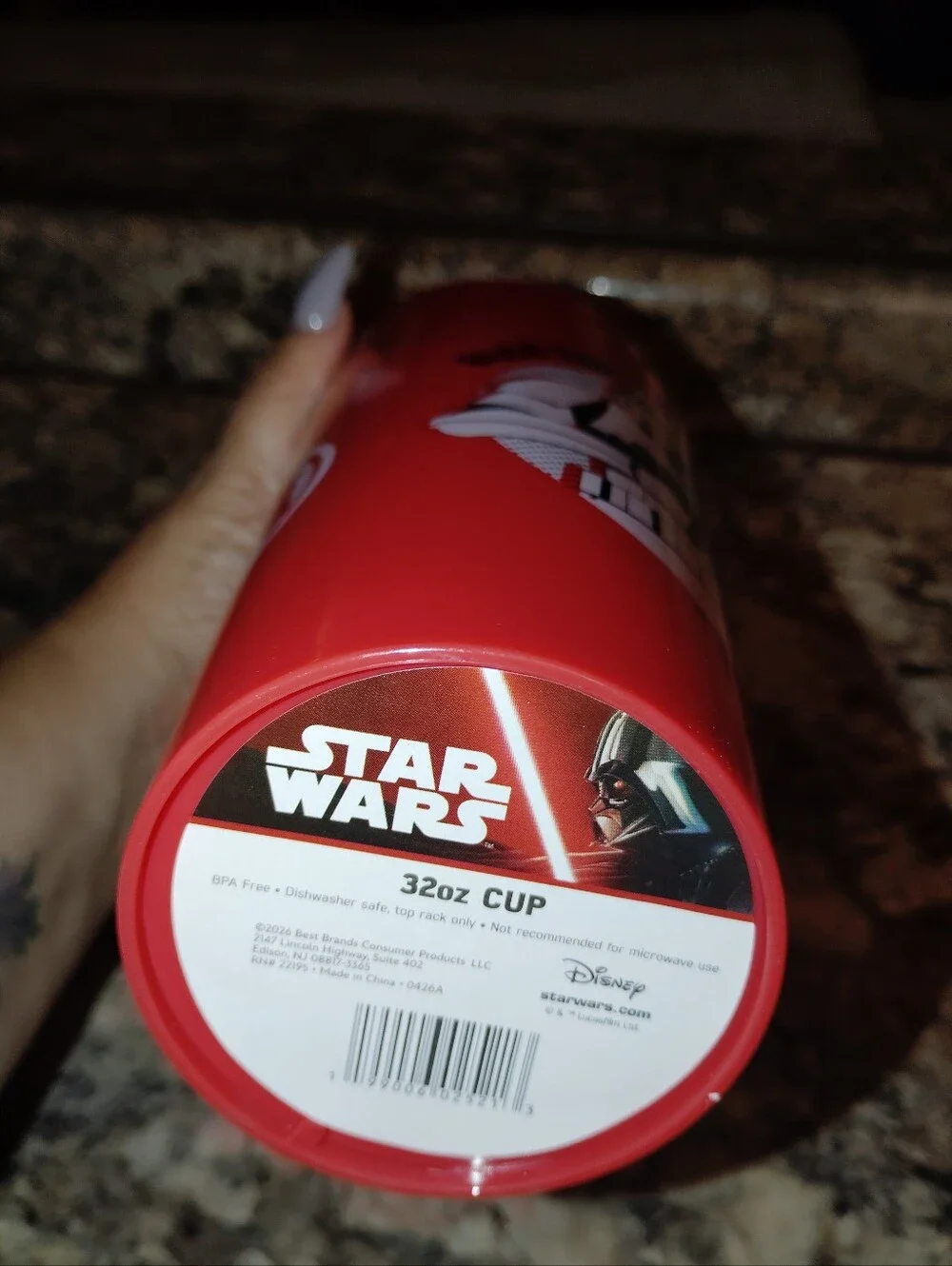 Star Wars Red Stormtrooper Plastic Tumbler - Set of 2 New
